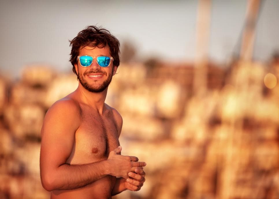 guy on beach