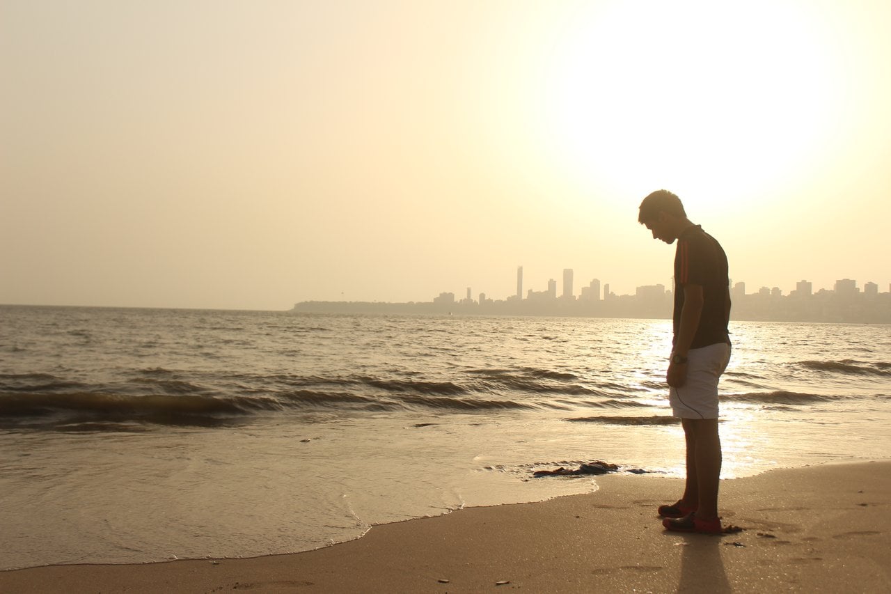 depression on the beach