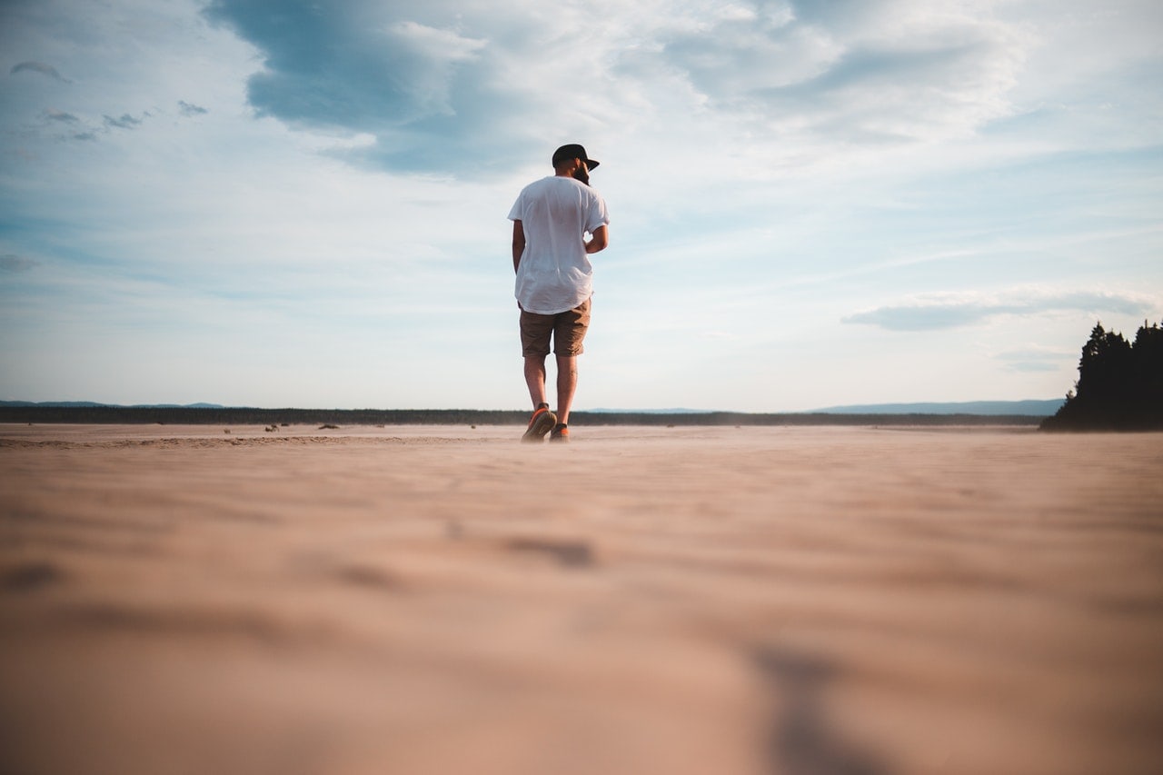 man at treatment away from home