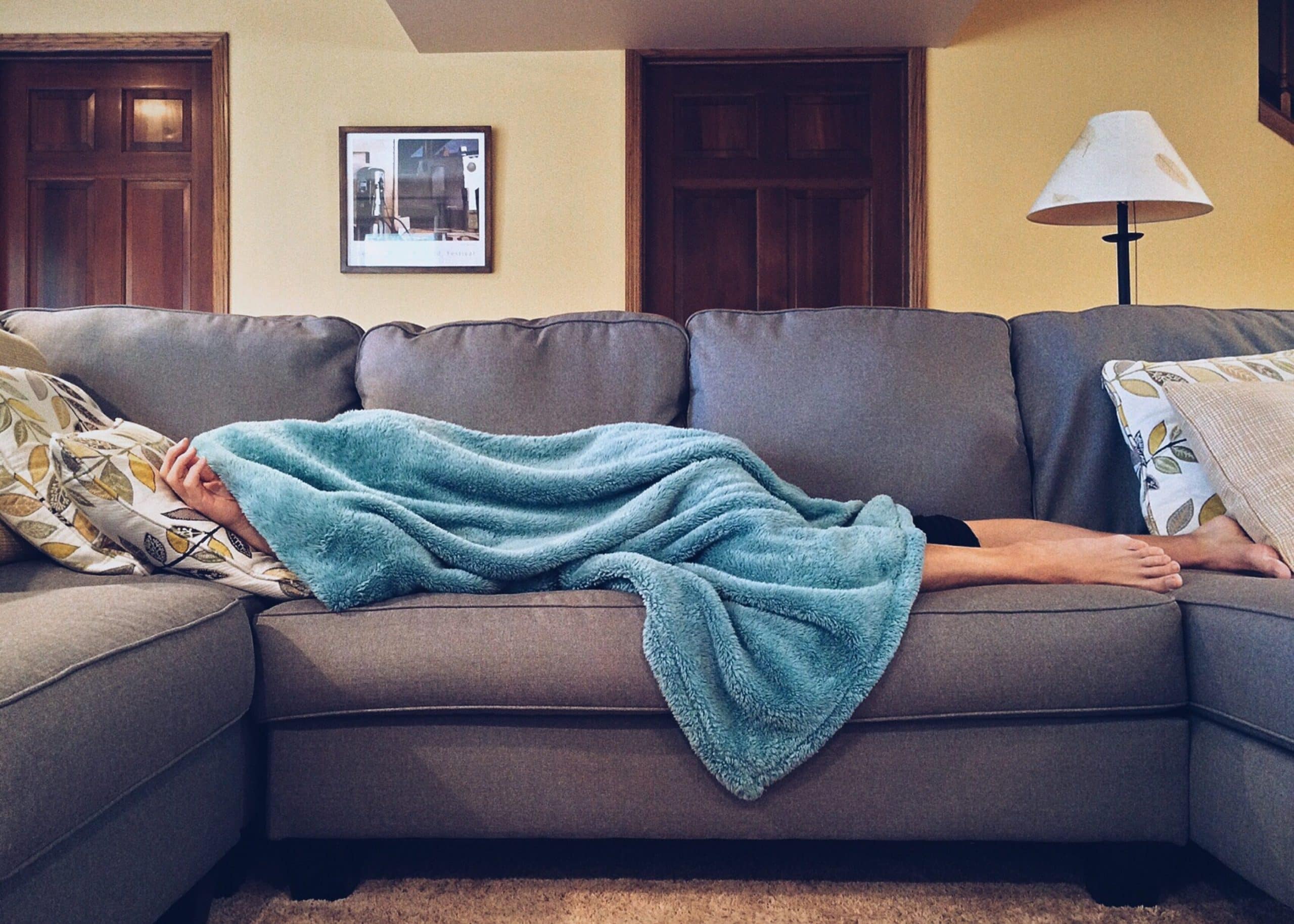 man asleep first few days of detox