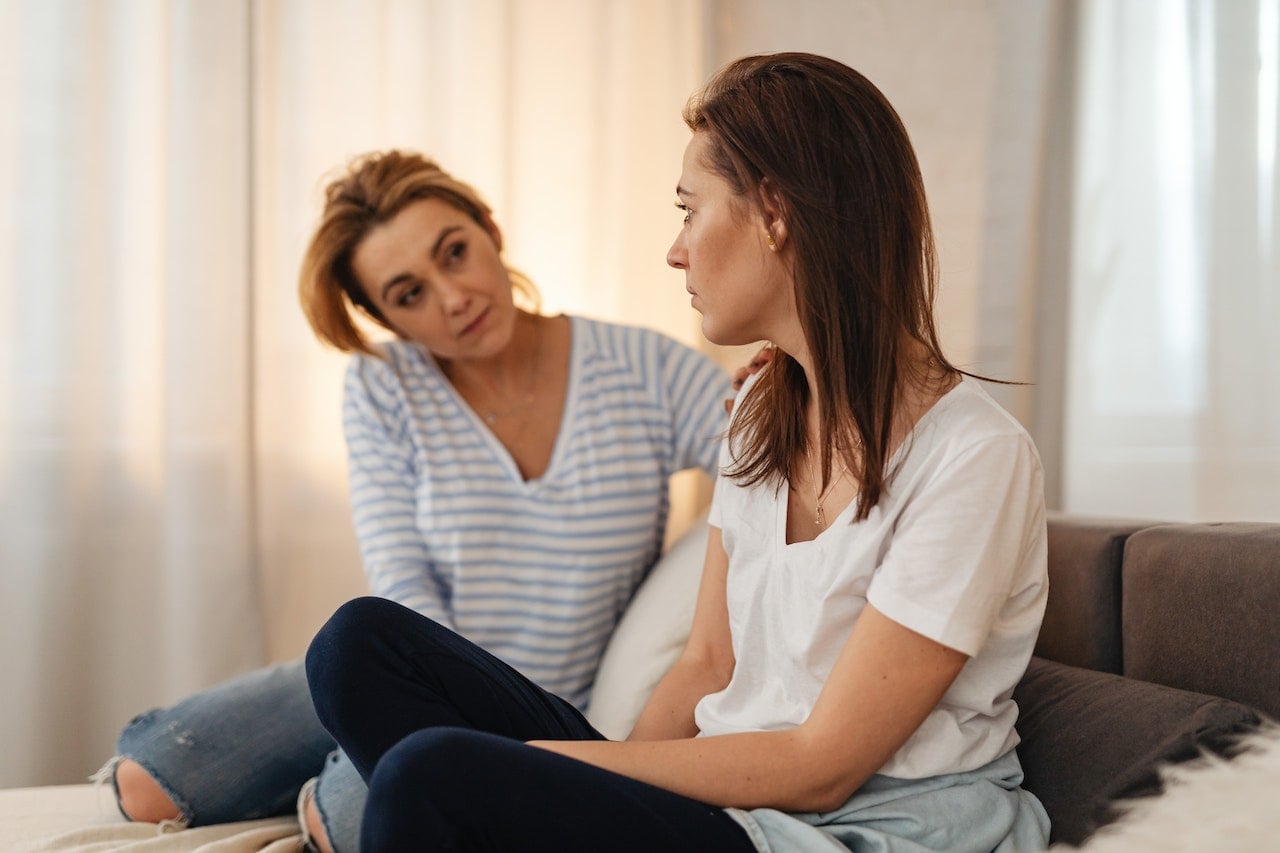 women talking serious about xylazine